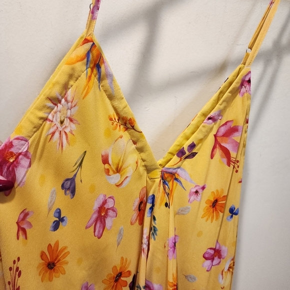 Floral Yellow Jumpsuit - Picture 5 of 12